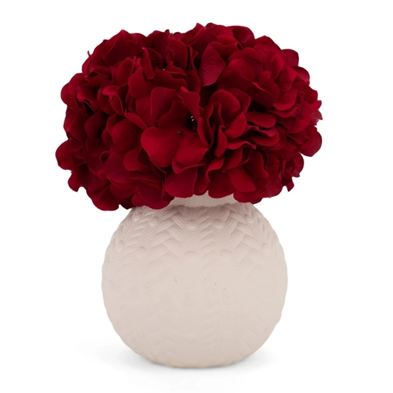 Red Hydrangea Christmas Arrangement