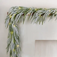 Pre-Lit Snowy Norfolk Christmas Garland