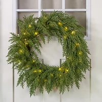 Pre-Lit Juniper Christmas Wreath