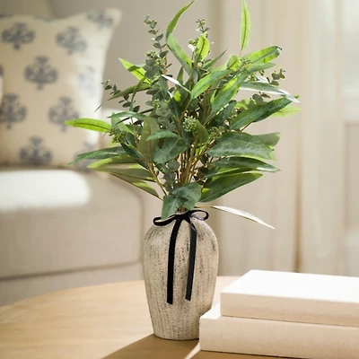 Seeded Eucalyptus Arrangement with Bow