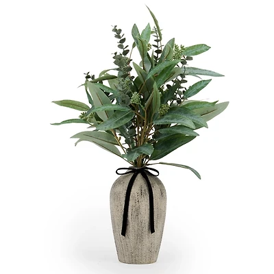 Seeded Eucalyptus Arrangement with Bow