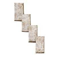 Dark Taupe Toile Napkins, Set of 4