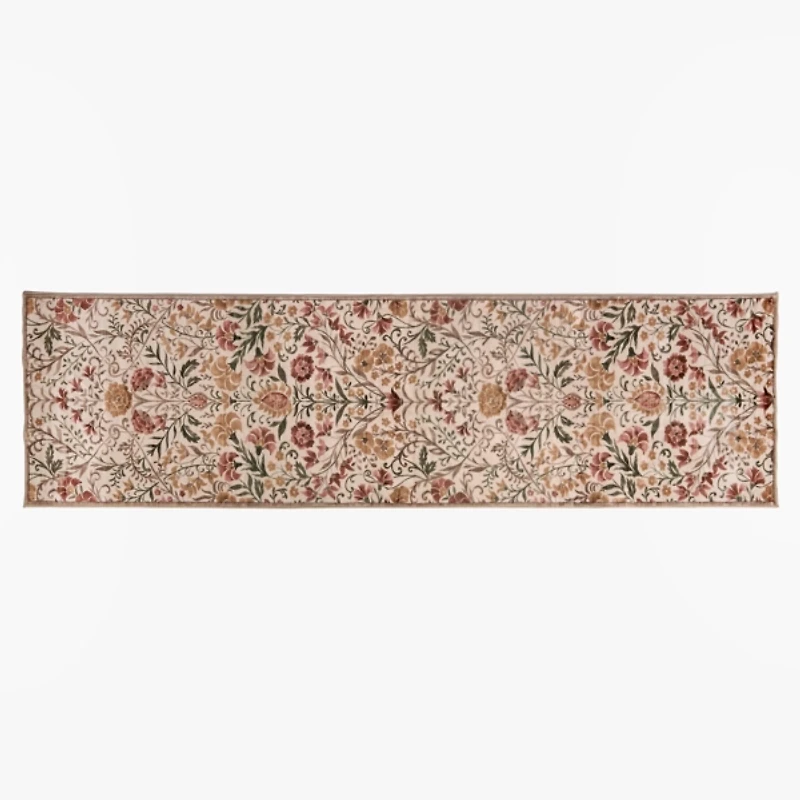 Florence Floral Washable Runner, 2x7