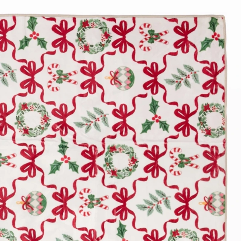 Christmas Bow Washable Area Rug, 5x8