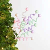 Pastel Glitter Spirals Tree Pick
