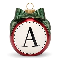 Red & Green Monogram A Christmas Ornament Statue