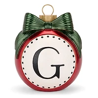 Red & Green Monogram Christmas Ornament Statue