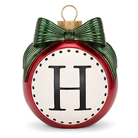 Red & Green Monogram H Christmas Ornament Statue