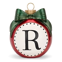 Red & Green Monogram R Christmas Ornament Statue