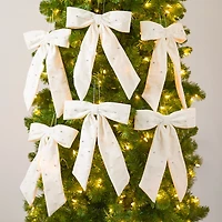 Velvet Diamond Bow Ornaments