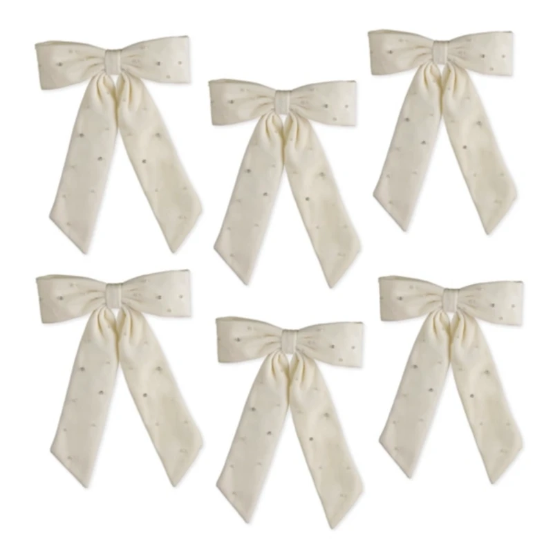 Velvet Diamond Bow Ornaments