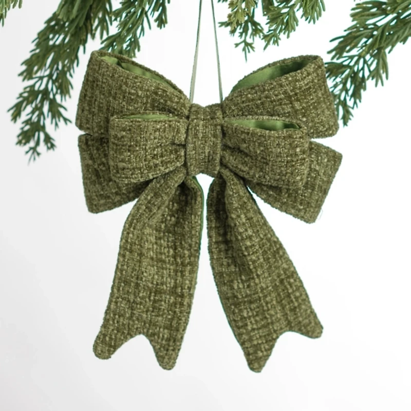 Knit Bow Ornaments