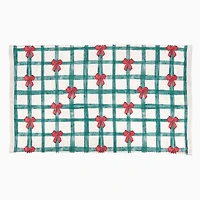 Christmas Trees & Bow Reversible Scatter Rug