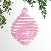 Pink Candy Cane Spiral Ornament