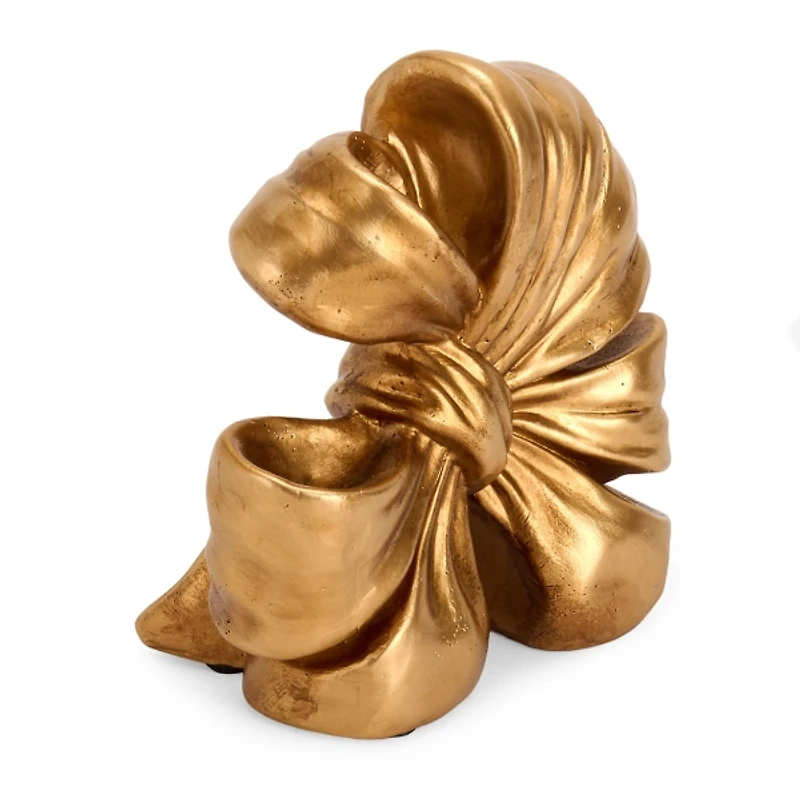 Gold Bow Resin Bookend