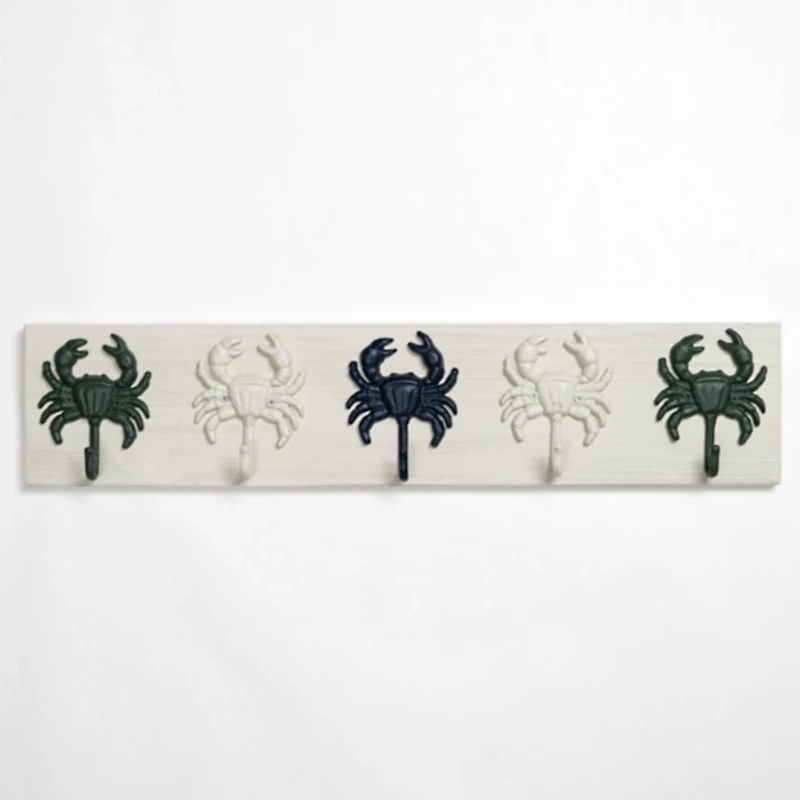 Wood and Metal Crab Wall Hooks