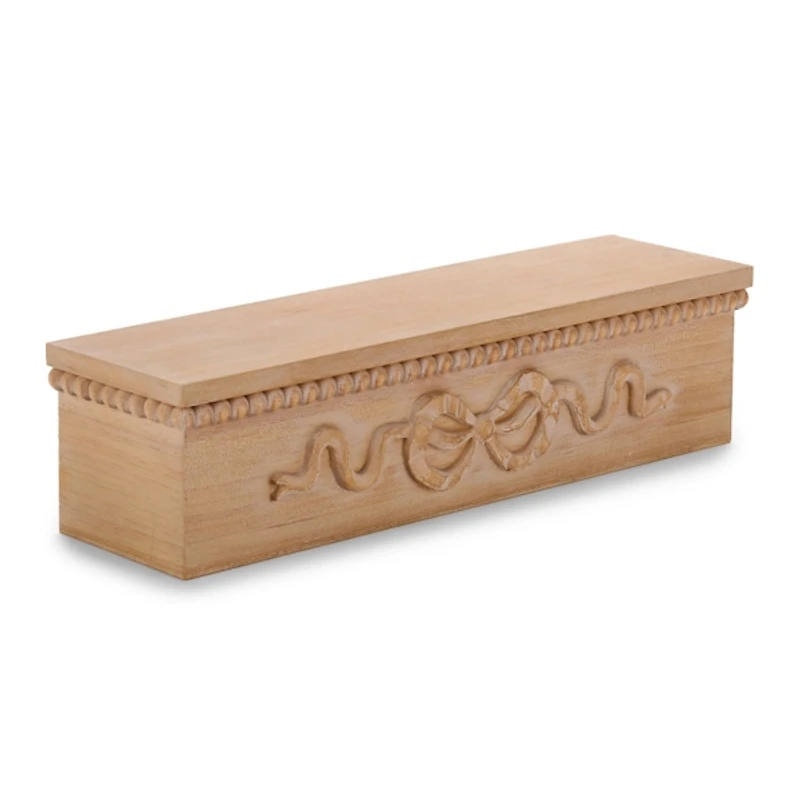 Natural Wooden Bow Wall Shelf