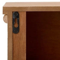 Natural Wooden Bow Wall Shelf, 24 in.