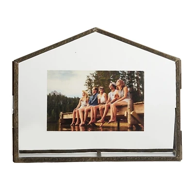 Bronze Metal House Picture Frame