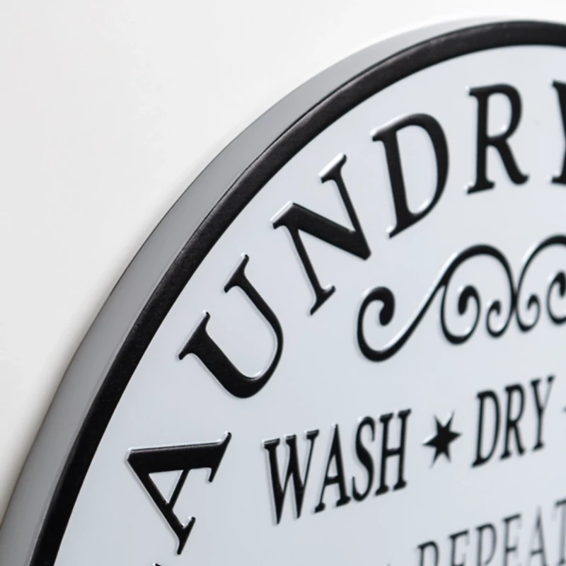 Laundry Room Half Moon Wall Plaque