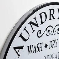 Laundry Room Half Moon Wall Plaque