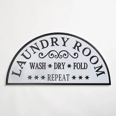 Laundry Room Half Moon Wall Plaque