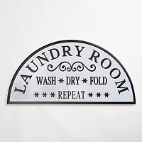 Laundry Room Half Moon Wall Plaque