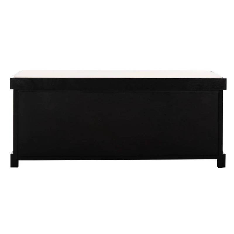 Black Upholstered Jeanette Storage Bench