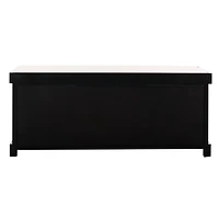 Black Upholstered Jeanette Storage Bench