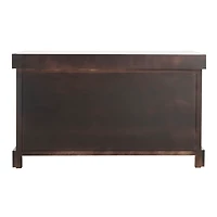 Dark Brown Upholstered Louella Storage Bench