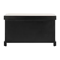 Black Upholstered Louella Storage Bench