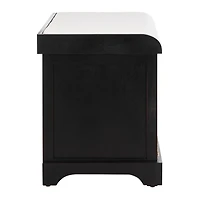 Black Upholstered Louella Storage Bench