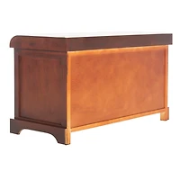 Cherry Upholstered Louella Storage Bench