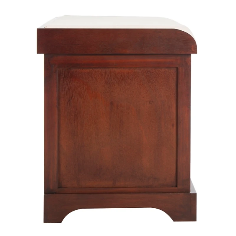 Cherry Upholstered Louella Storage Bench