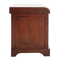 Cherry Upholstered Louella Storage Bench
