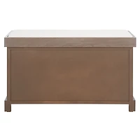 Whitewash Upholstered Louella Storage Bench