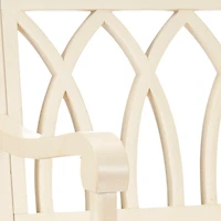 Off-White Wood Mandy Traditional Bench