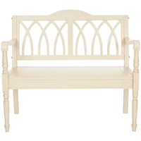 Off-White Wood Mandy Traditional Bench