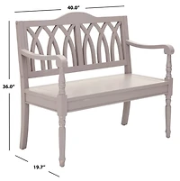 Mandy Quartz Gray Wooden Bench