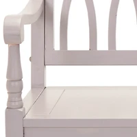 Mandy Quartz Gray Wooden Bench