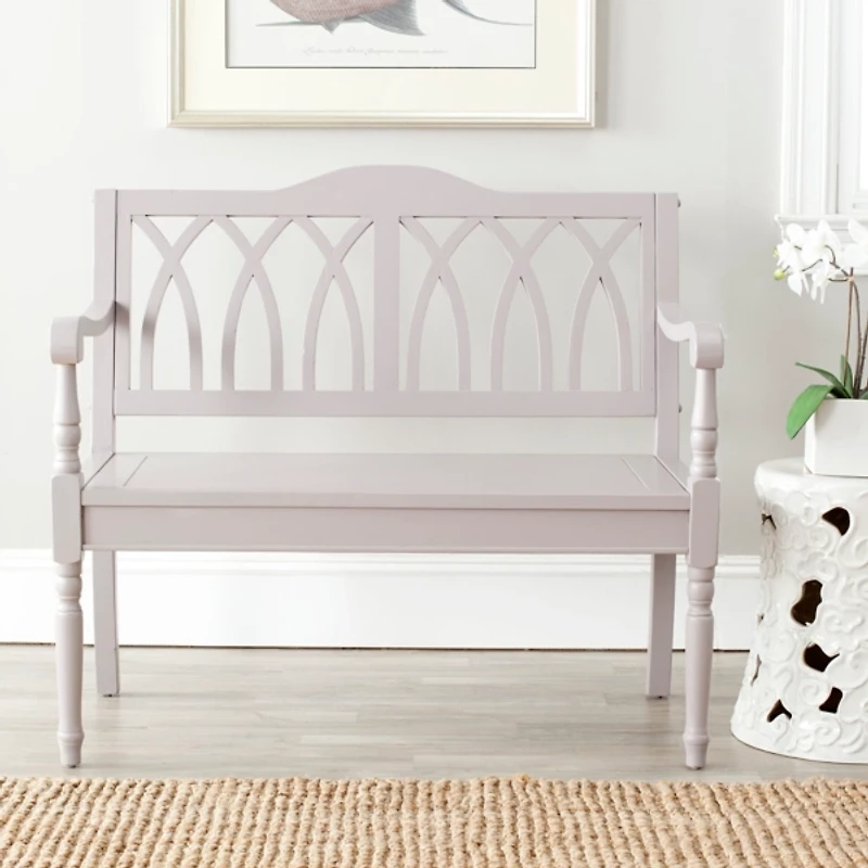 Mandy Quartz Gray Wooden Bench