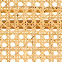 Natural Teak and Rattan Nikki Bench