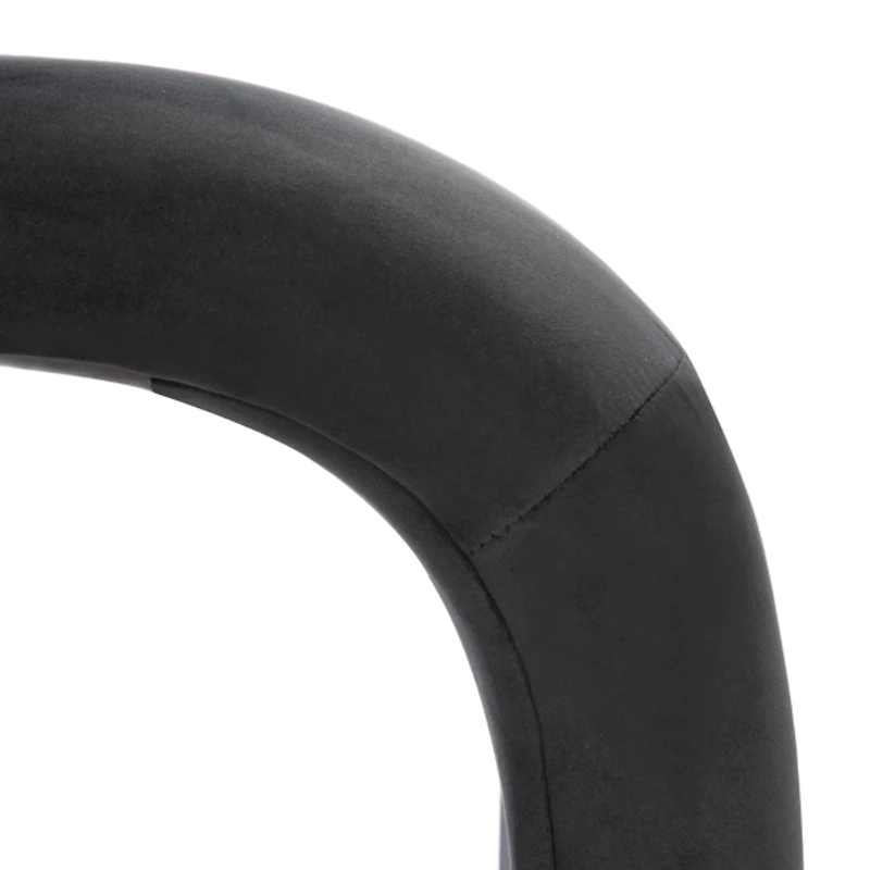 Black Velvet Modern Lydia Bench