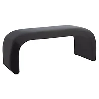 Black Velvet Modern Lydia Bench