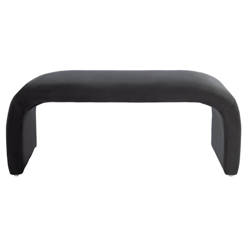 Black Velvet Modern Lydia Bench