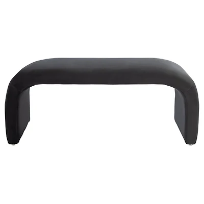 Black Velvet Modern Lydia Bench
