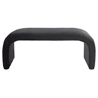 Black Velvet Modern Lydia Bench