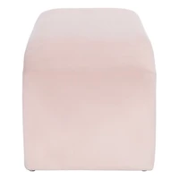 Pink Velvet Modern Lydia Bench