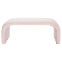 Pink Velvet Modern Lydia Bench