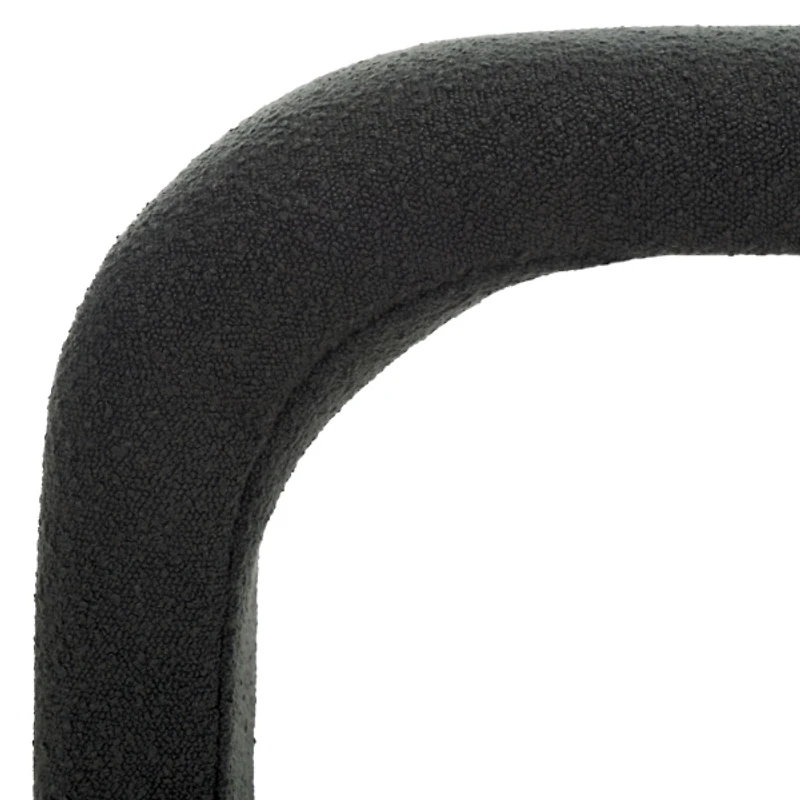 Black Boucle Modern Lydia Bench